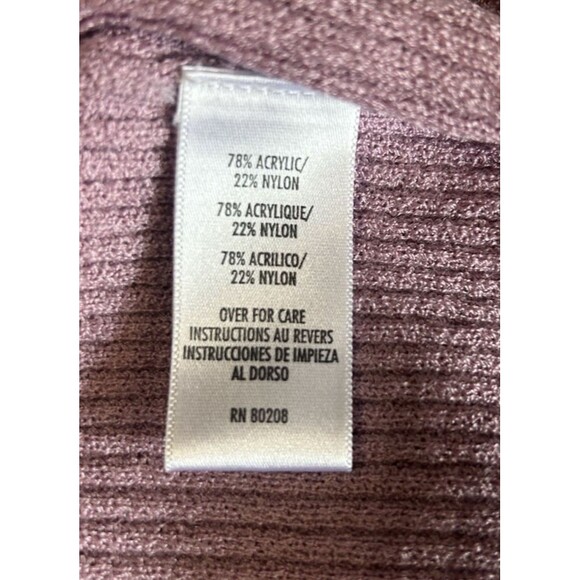 Casual Corner Annex Woman Lilac Beaded Embroidered Button Up Cardigan Sz X - Picture 8 of 8